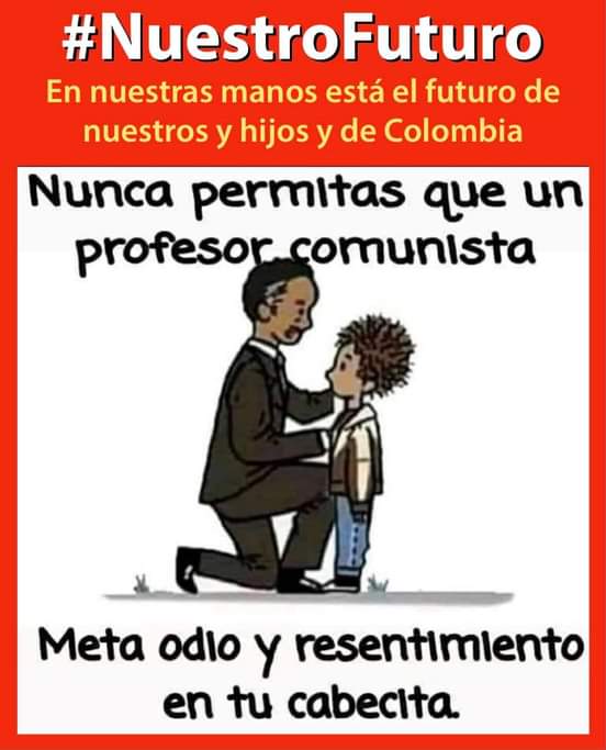 MilaSurezR's tweet photo. #NuestroFuturo En nuestras manos estรก el futuro de nuestros niรฑos y de Colombia. #NoAFecode #NoAlComunismo ๐จ๐ด๐ https://t.co/cdX96Vy0it