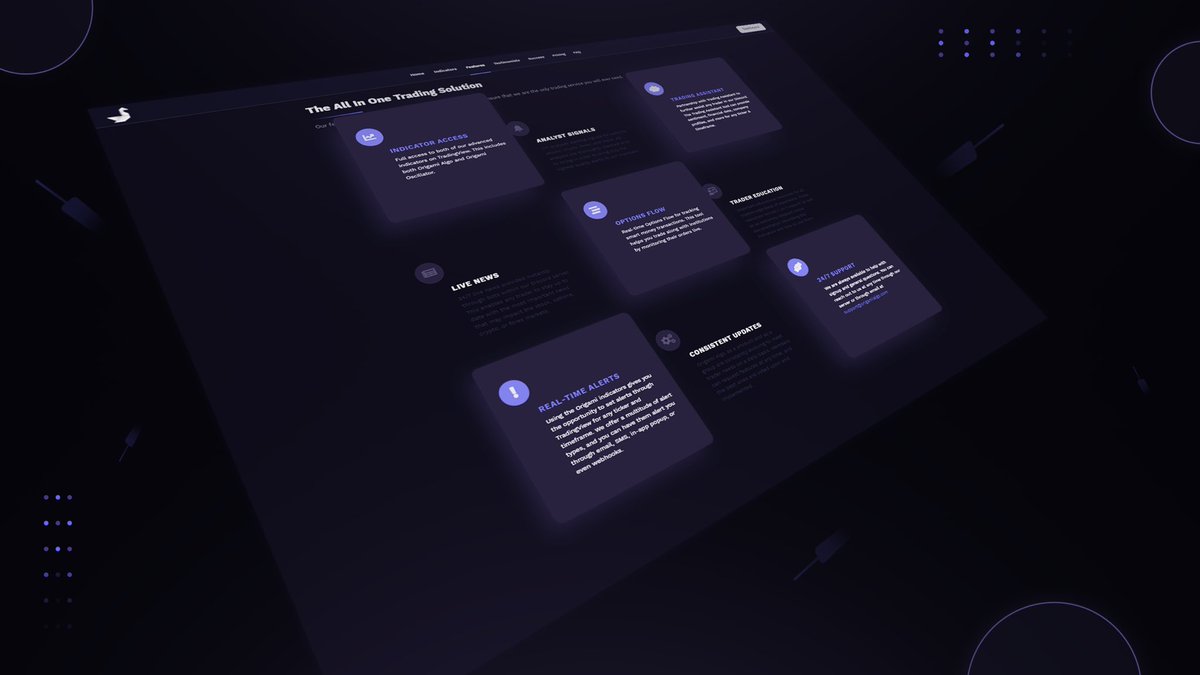 defyeus's tweet photo. 🪐 Here’s the second part of our website for @OrigamiTrading.

👁 With a clean page that shows all the ins and out in Origami, it’ll be sure to catch eyes with its eye-catching hover effects and smooth animations. 

🎟 Interested? Open a ticket in our server to get started. https://t.co/SqEhEz74be