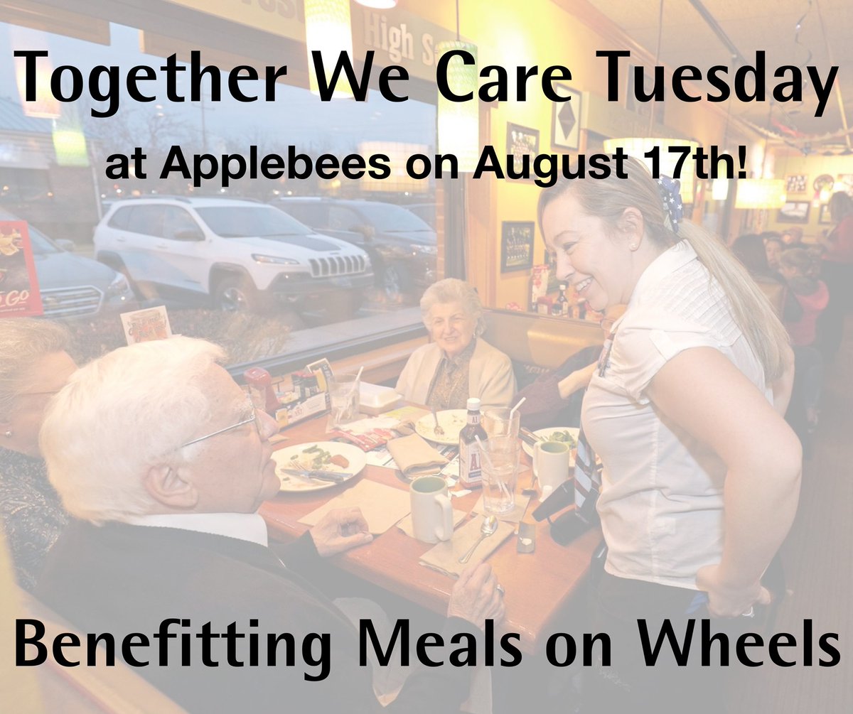 HorizonsIowa's tweet image. Take the night off from cooking on Tuesday, Aug. 17 and order from @Applebees in Cedar Rapids and Coralville. Half of the sales proceeds from select menu items will go to the local Meals on Wheels programs serving homebound older adults in the Corridor. #TogetherWeCare