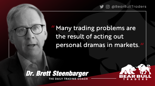 BearBullTraders's tweet image. “Many trading problems are the result of acting out personal dramas in markets” 

Dr. Brett Steenbarger, @steenbab Author of The Daily Trading Coach amzn.to/2WVOZ7J 

#tradingpsychology 
#daytrading 
#BBTFamily