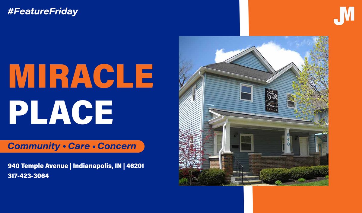 It is Feature Friday and today the focus is on Miracle Place! 

Miracle Place is a community center that offers hospitability, care and concern to those in need. Check them out today! amiracleplace.org  

 #JohnsonMelloh #MiraclePlace #Community johnsonmelloh.com