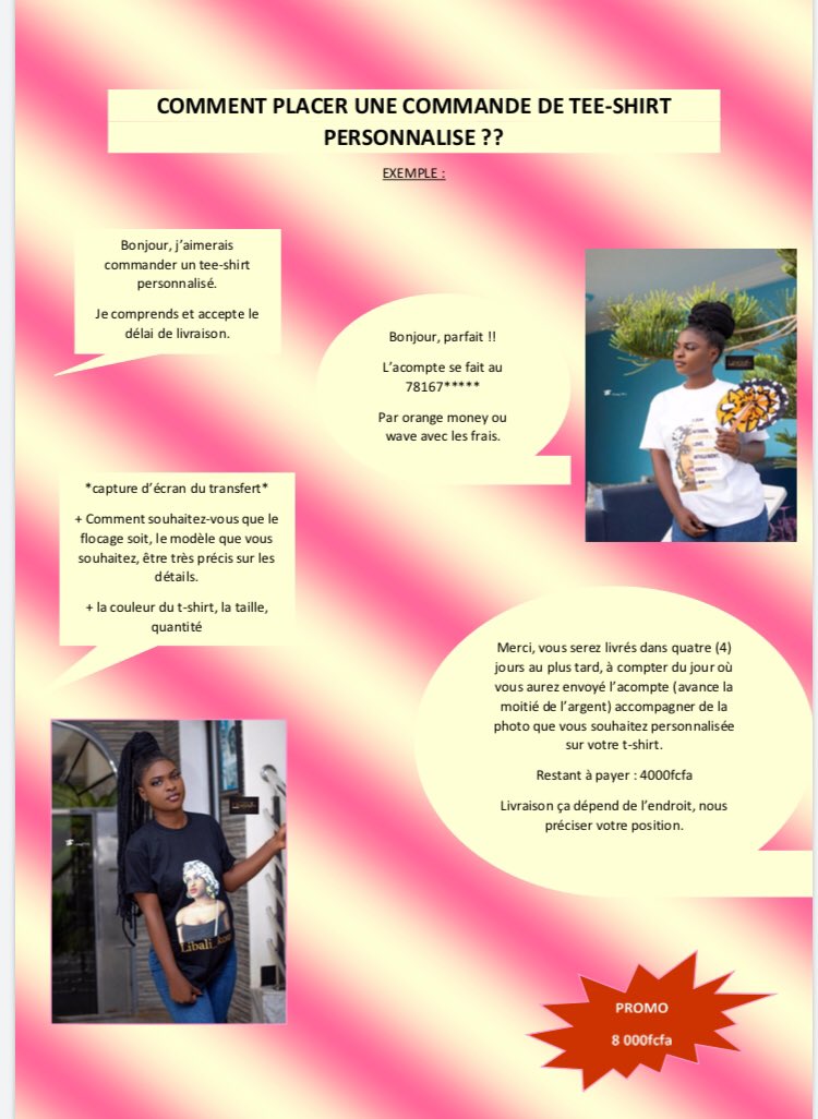 LSvirtualshop's tweet image. Rt et APPRÉCIER nos tee-shirts personnalisés 100% coton tendance pour cet été!!

Si vous aussi vous voulez commander contactez-moi en privée.

📌Bien lire l’affiche (comment placer...) avant de passer sa commande.

@KinG_MbenGa @Goraaa_Mb_ @DienaSow