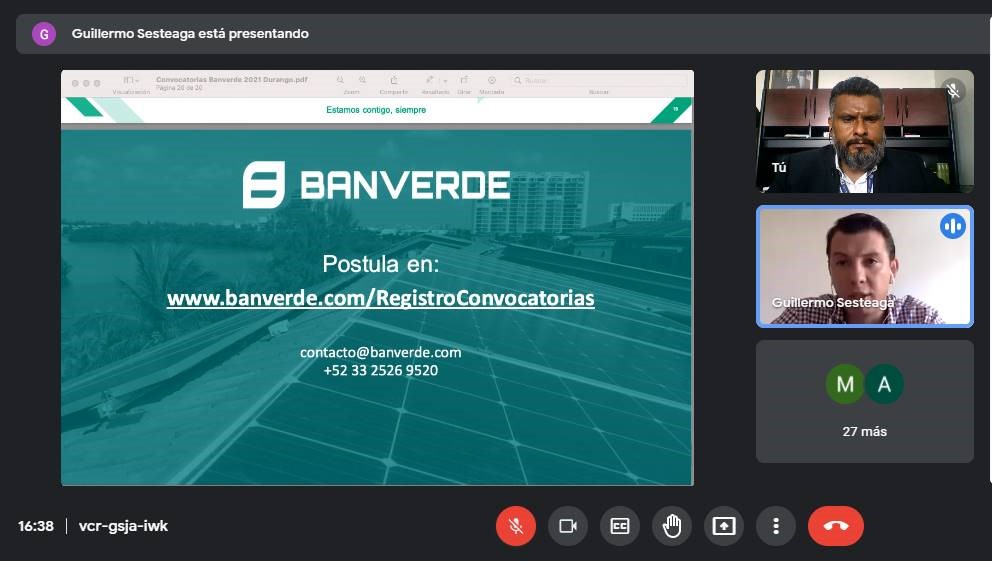 SedecoGobDgo's tweet photo. Con las acciones impulsadas por @gobdgo para promover y fomentar el uso de energías renovables, se llevaron a cabo los webinars informativos del programa “6 meses de energía gratis” en colaboración con #Banverde y la participación de más de 40 empresas. https://t.co/kjseSh9Ttz