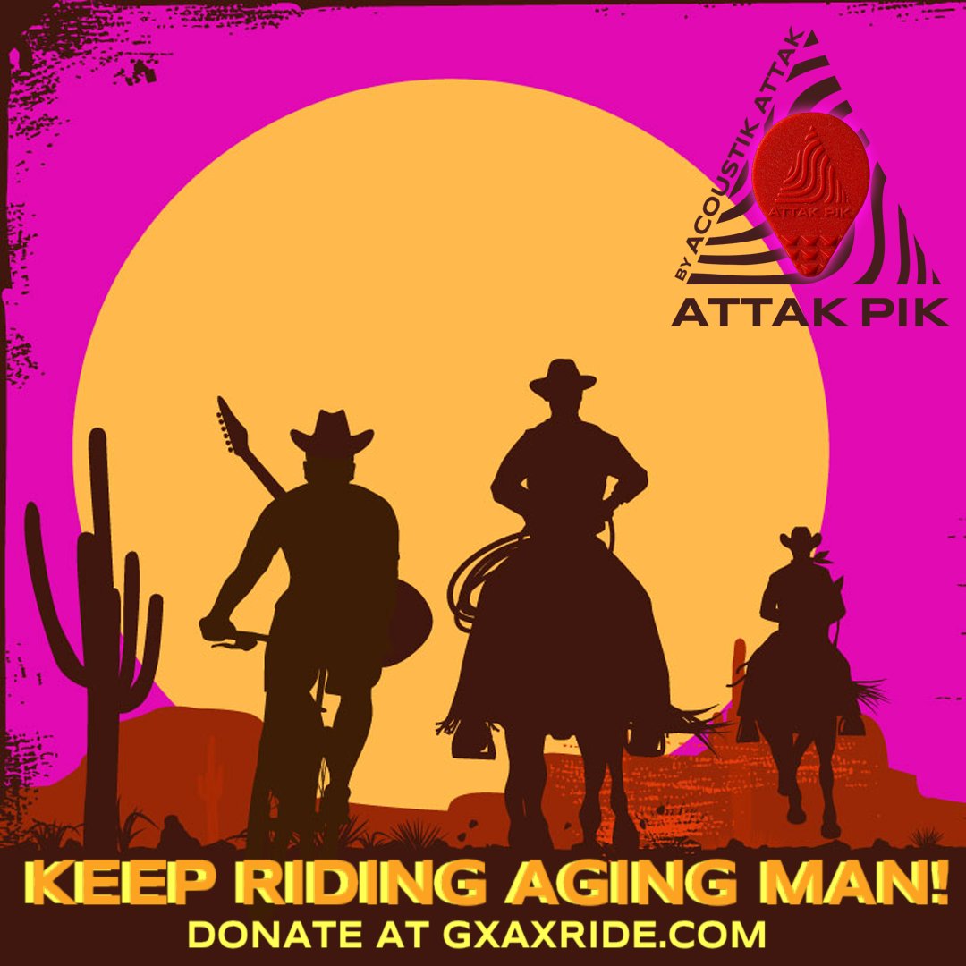 AttakPik's tweet photo. Time flies when you're having fun... or biking across the country!

We've partnered with Nate Cook of the Yawpers (@TheYawpers) in support of his GXAX charity bike ride for the Sweet Relief Musician's Fund (@SweetRelief).

#gxax #acoustikattak #attakpik #sweetrelief https://t.co/nMIRtbmPop