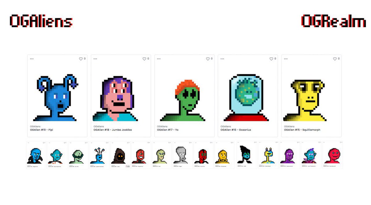 New OGAliens minted in the OGRealm.
Get a chance &amp; participate on the airdrop of an OGAlien!

👽 Follow <a href="/OGAliens/">OGAliens</a> 
👽 Retweet
👽 Join our Discord and and check OGAliens channel: discord.gg/w42EkTsYVp

#nft #nftcollector #NFTs #NFTgiveaway #FreeNFT #NFTDrop #ogpunks #cryptoart