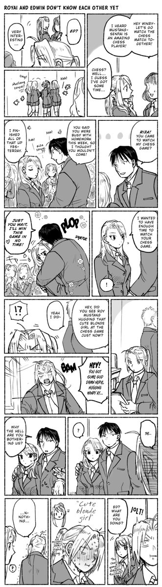 PeartatoDraws's tweet photo. High School AU 2 by @jellymlk.
(Credits: Translation proofreading by @Sa537264) https://t.co/6igdI5mGcU