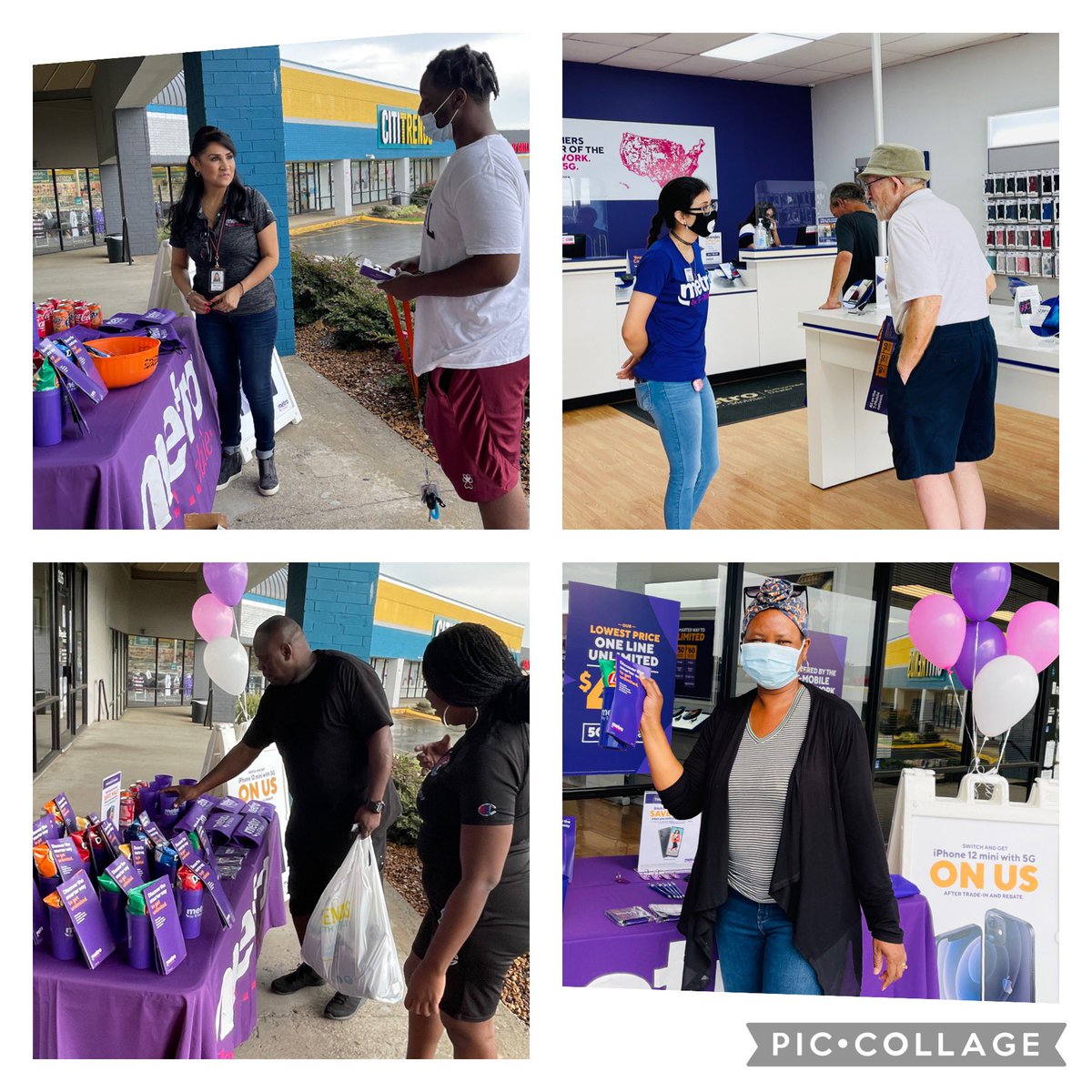 On rainy day 5333 Mt View Antioch set up a Table event with the best message “Switch to Metro by T-Mobile and get unlimited 5G for
$25/month!