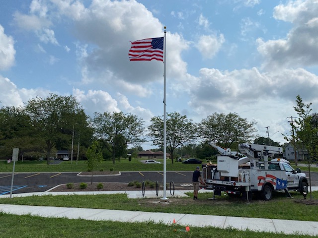 Our team ended the week by raising up this 30ft aluminum flagpole for the Boys and Girls Club of Toledo today.  Thank you for your support!  #ToledoFlags