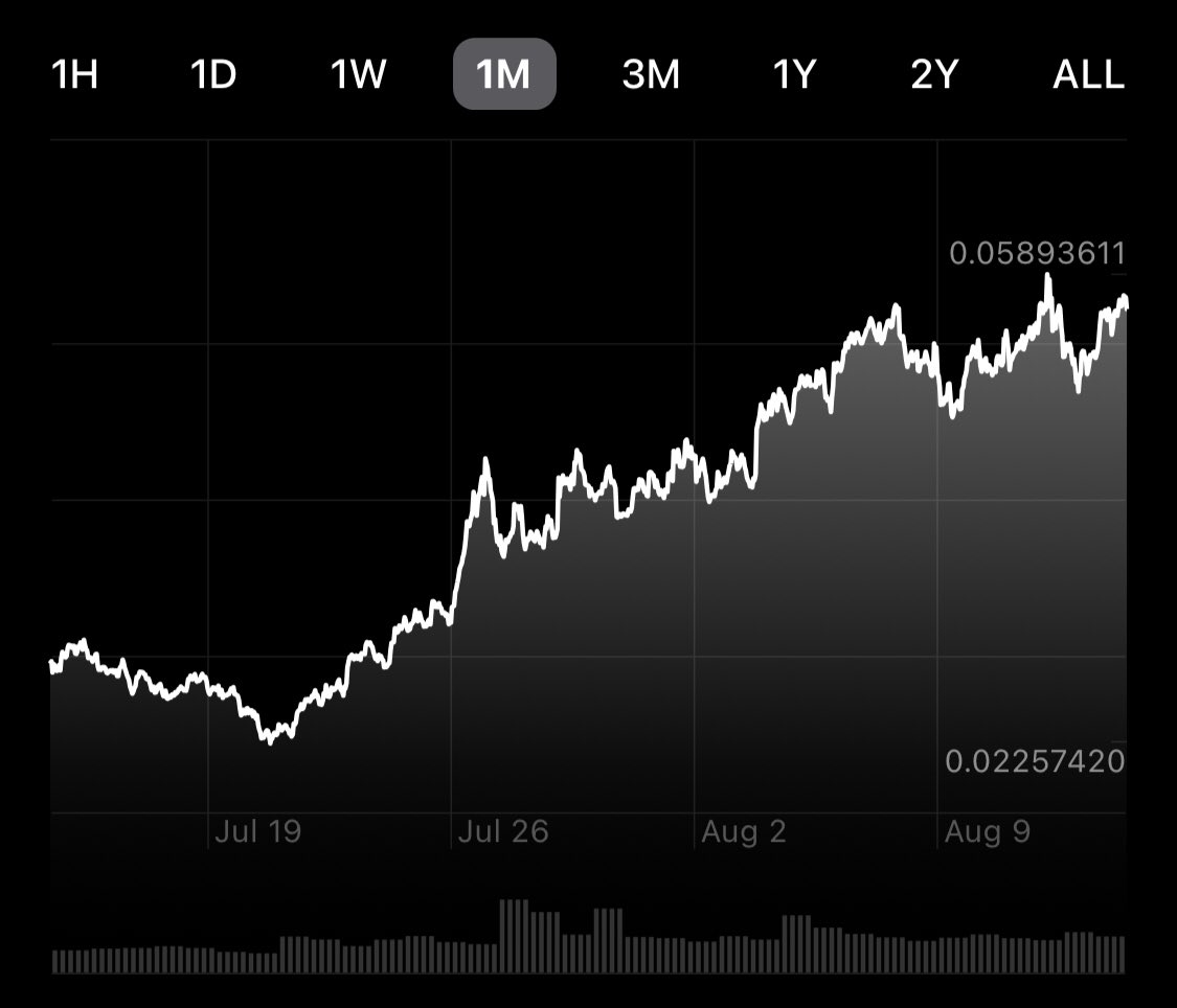 Trenched007's tweet image. $RSR has doubled in price over the last month yet it still feel like she hasn’t even started… hard to think where we’ll be in 2 years 👁