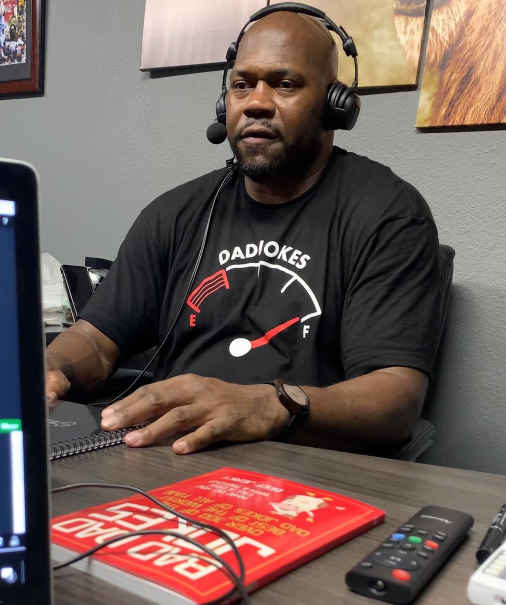 TrainandGrose's tweet photo. #FunFact - @btrain92 has shirts specially made for his segment on @TrainandGrose 🎯 

#DadJokes https://t.co/zZJlqlwP6Y