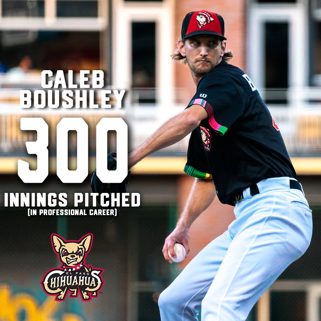 With 2 complete innings pitched so far tonight, Caleb Boushley has reached 300 innings in his professional career

Congratulations Caleb!