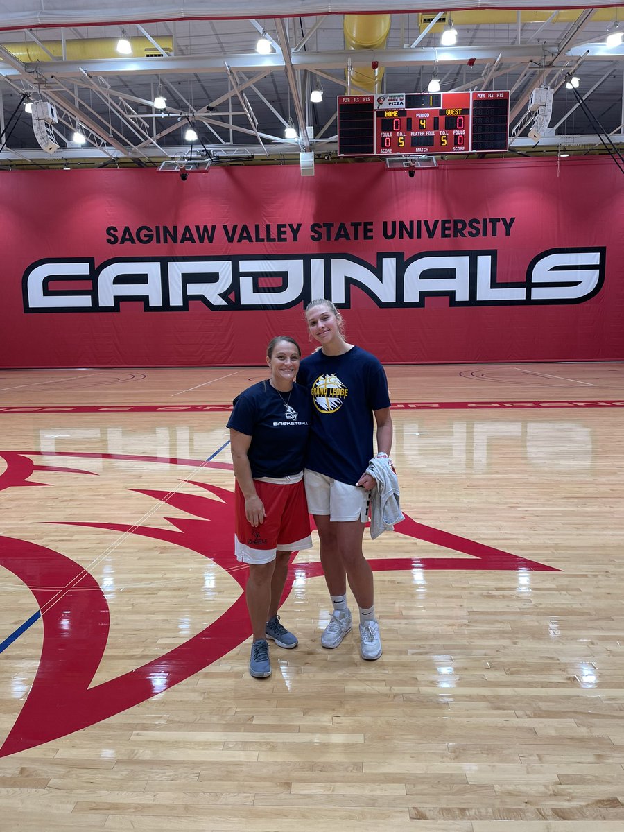 Had a great time at SVSU elite camp today! Thank you <a href="/CoachPruettSVSU/">Jenny Pruett</a> and <a href="/svsuwbb/">SVSU Women's Basketball</a>