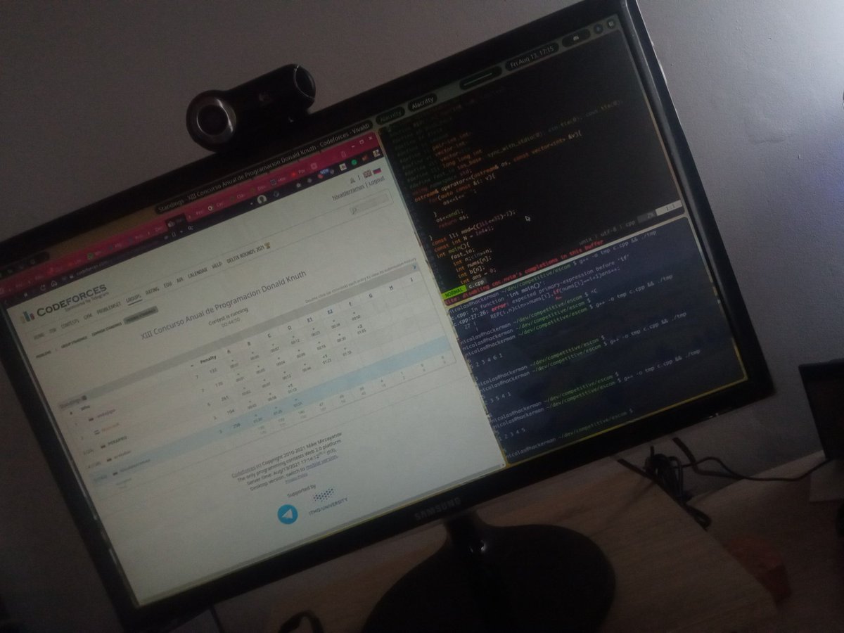 nivalderramas's tweet photo. Giving the contest. 
Great problemset :)
#capdk2021 
Username: nivalderramas https://t.co/qBvFvve6Rg