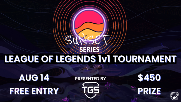 ubcesports's tweet photo. Final reminder that our Sunset Series League of Legends 1v1 presented by TGS is happening tomorrow (Saturday, August 14th at 1:00PM PST) 😎
Click the link down below and get your chance at winning $450 worth of prizes😍
https://t.co/JscazoDf7N
#UBCEA #SunsetSeries https://t.co/PiAkMbzeBJ