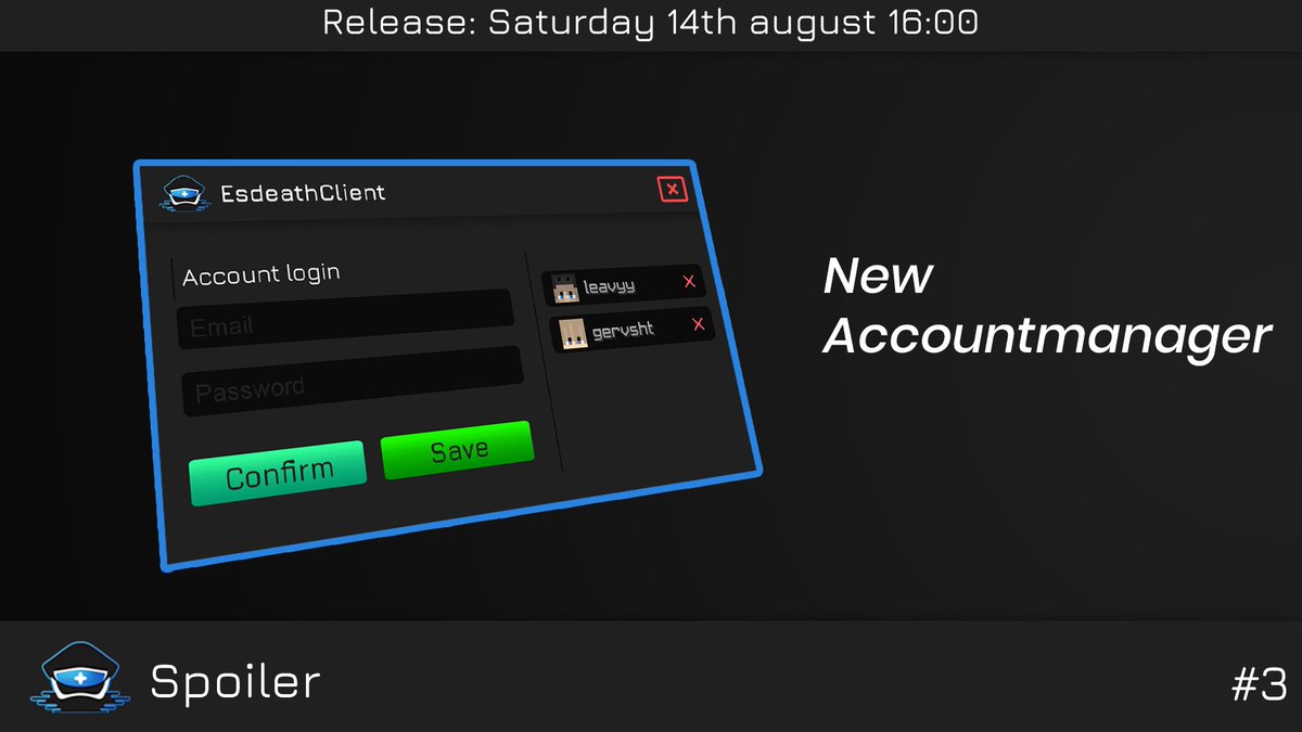 Der EsdeathClient 2.0 released Heute um 16:00 Uhr!

Neue Funktionen!