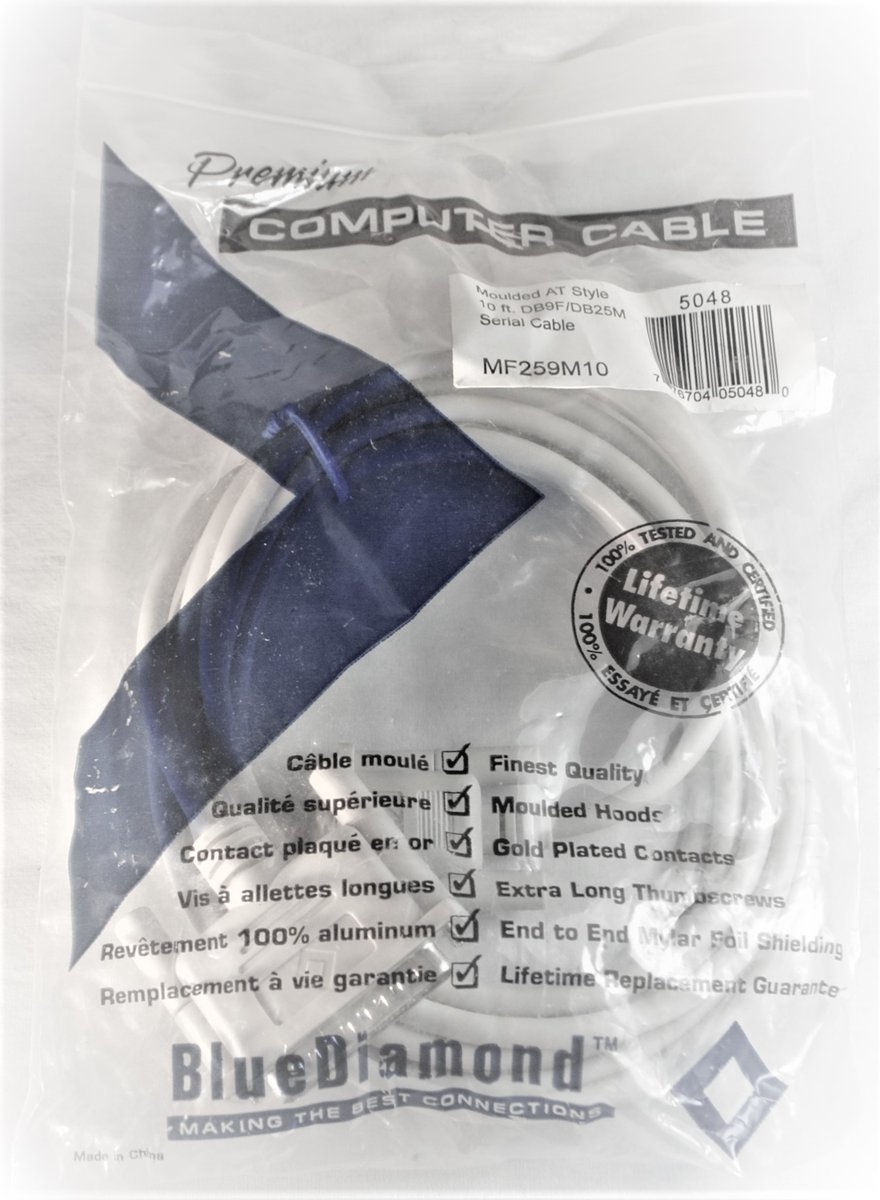Câble série DB9 et/ou DB25 femelle et/ou mâle 3, 6, 10, 15, 25, 50’ pieds

(Serial cable DB9 and/or DB25 female and/or male 3, 6, 10, 15, 25, 50' ft feet)

qualitasdistribution.com/index.php?rout…

QualitasDistribution.com depuis (since) 1994!
Membre du panier bleu! Détaillant local!
