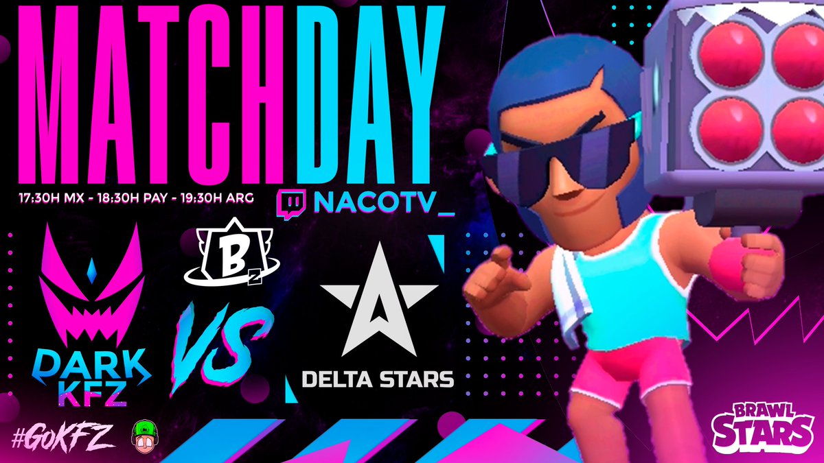 Dark KFZ (@dark_kfz) on Twitter photo #BS | Matchday!
Regresamos al #Spazio_Brawl a enfrentarnos en la nave tocino 🥓 por unos puntos muy importantes de cara a los Play-offs! 😈
🆚| <a href="/DeltaStarsGG/">Delta Stars</a>
🏆| <a href="/Spazioleague2/">SpazioLeague</a>
🧑🚀| <a href="/DereckCorrales2/">Dereck Corrales</a>
🔭| <a href="/NacoTV_/">Naco</a> - <a href="/tatofox9/">Tatofox9</a>
🔴 EN VIVO 🔴
🛰️| twitch.tv/nacotv_
#GoKFZ ☄ #BS | Matchday!
Regresamos al #Spazio_Brawl a enfrentarnos en la nave tocino 🥓 por unos puntos muy importantes de cara a los Play-offs! 😈
🆚| <a href="/DeltaStarsGG/">Delta Stars</a>
🏆| <a href="/Spazioleague2/">SpazioLeague</a>
🧑🚀| <a href="/DereckCorrales2/">Dereck Corrales</a>
🔭| <a href="/NacoTV_/">Naco</a> - <a href="/tatofox9/">Tatofox9</a>
🔴 EN VIVO 🔴
🛰️| twitch.tv/nacotv_
#GoKFZ ☄