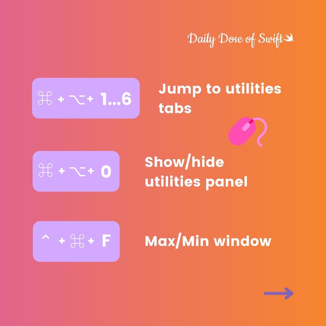 ddoswift's tweet photo. The best Xcode shortcuts part 3
#iosdevelopment #iosdeveloper #xcode https://t.co/k4NfksPA7E