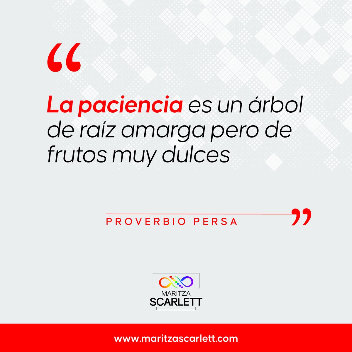 Scarlett_vg's tweet photo. “La paciencia es un árbol de raíz amarga pero de frutos muy dulces”. #ProverbioPersa https://t.co/wPDK8Fvl0V