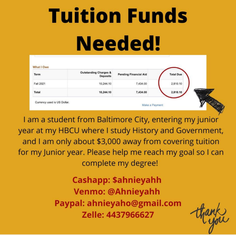 DaKittenz's tweet photo. From a wonderful young person I had the privilege of doing some organizing with while she was in high school. Please donate to Ahnieyah if you can and share widely! https://t.co/XnNhBRS4L1