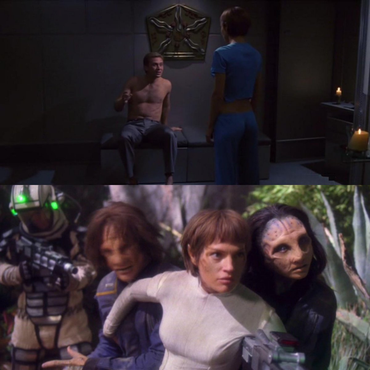 EdmundPoliks's tweet photo. I am not going to change any minds who find #StarTrekEnterprise #S3E3 #Extinction to be a #SKIPPABLE one, but the makeup, performances, and especially #TPol kill it!
#diyentertainment #SummerofStarTrek #JoleneBlalock #JonathanArcher #ScottBakula #LindaPark #HoshiSato https://t.co/BfoNWno67K