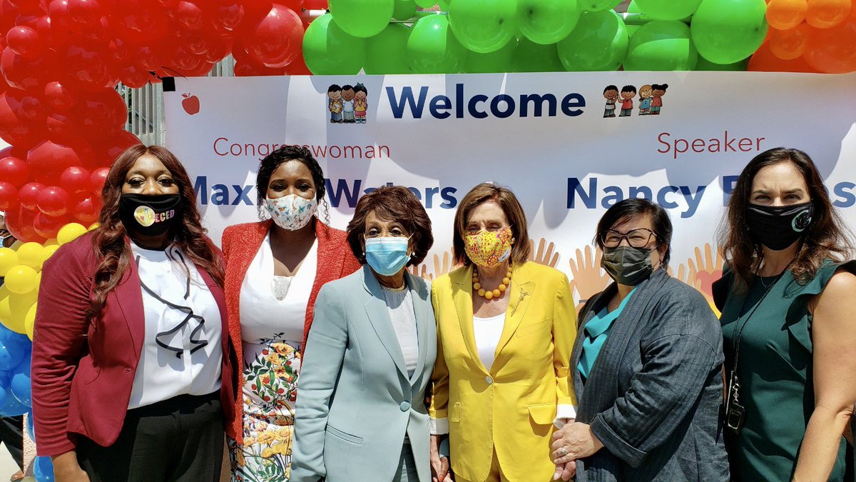 Such an honor to host <a href="/RepMaxineWaters/">Maxine Waters</a> <a href="/MaxineWaters/">Maxine Waters</a> <a href="/SpeakerPelosi/">Nancy Pelosi</a> at Ethel Bradley Early Education Center as they promoted the Child Tax Credit which offers financial assistance to the families of the children we serve.                                #CollegeBeginsInPreschool.