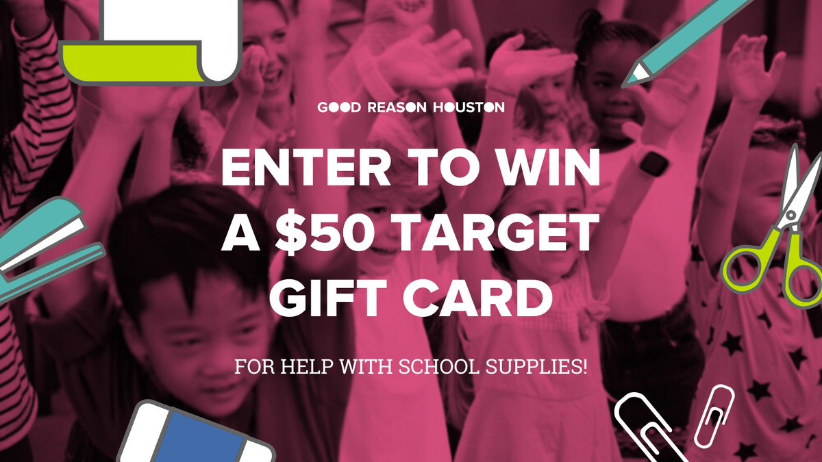 GoodReasonHou's tweet photo. Have you visited our back to school portal yet?! Browse back to school resources and ENTER TO WIN a $50 Target gift card for school supplies to kick off a #GoodSchoolYear at https://t.co/bKHgNmfELj. TAG A FRIEND, let's #MakeItAGoodYear. 🎉📚📝 https://t.co/jRLL0usGvK