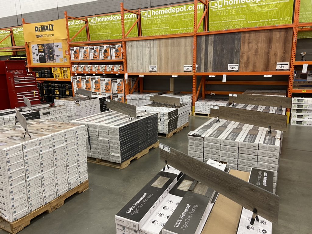 Looking to spice up your home with some new flooring? Home Depot has got you covered! With Lifeproof Vinyl plank flooring and other luxury flooring options. Don’t want to do it yourself? We’ll install it for you too!! #Lifeproof #Flooringfun #LVP #2738