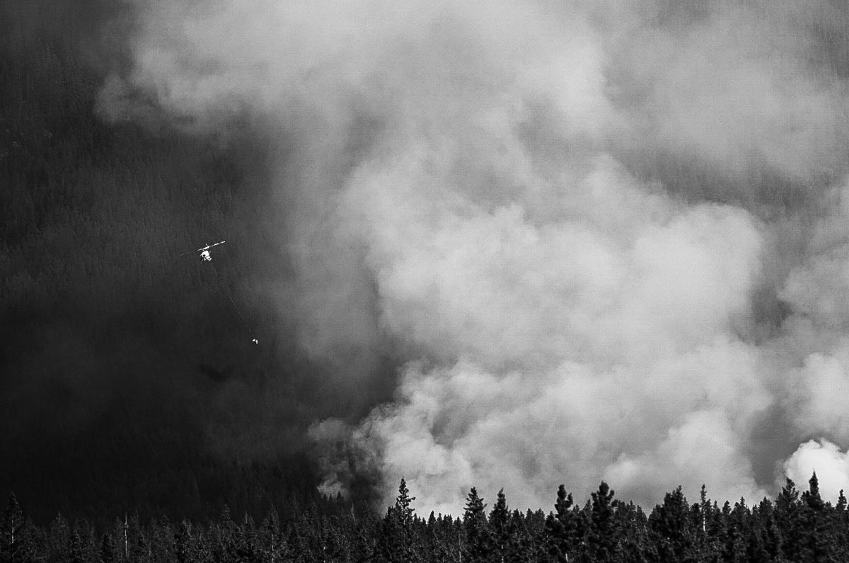 When the fire reaches home. 

Thankful for all the amazing people fighting...🙏. 

👉 Dead Man's Flats, East of Canmore, South Side of HWY 1 &amp; Trans CAN Closed EB

#fire #forestfires
