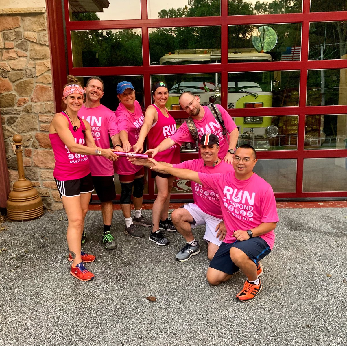 Run2Respond's tweet image. The #run2respond stage 138 team is headed out into the night.