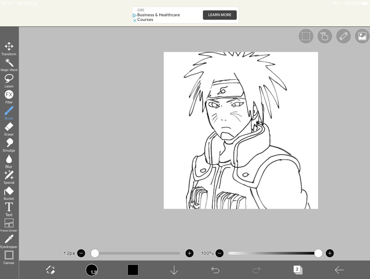 lilbushybrow's tweet image. //what’s underneth kotetsu’s bandage?? 

maybe zits? Ooh what about freckles? Or crazy cat whiskers!?

(quick drawing of Kotetsu)