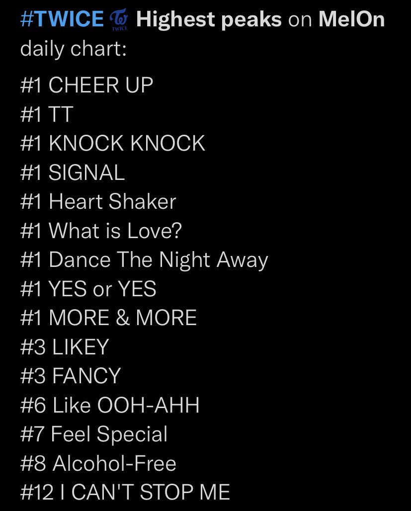 basic_tingz's tweet photo. twice have charts and sales so they’re the ones actually winning while y’all continue to mass buy skz albums and watch them free fall on charts like they always do 😕 https://t.co/AGwMfcUj63