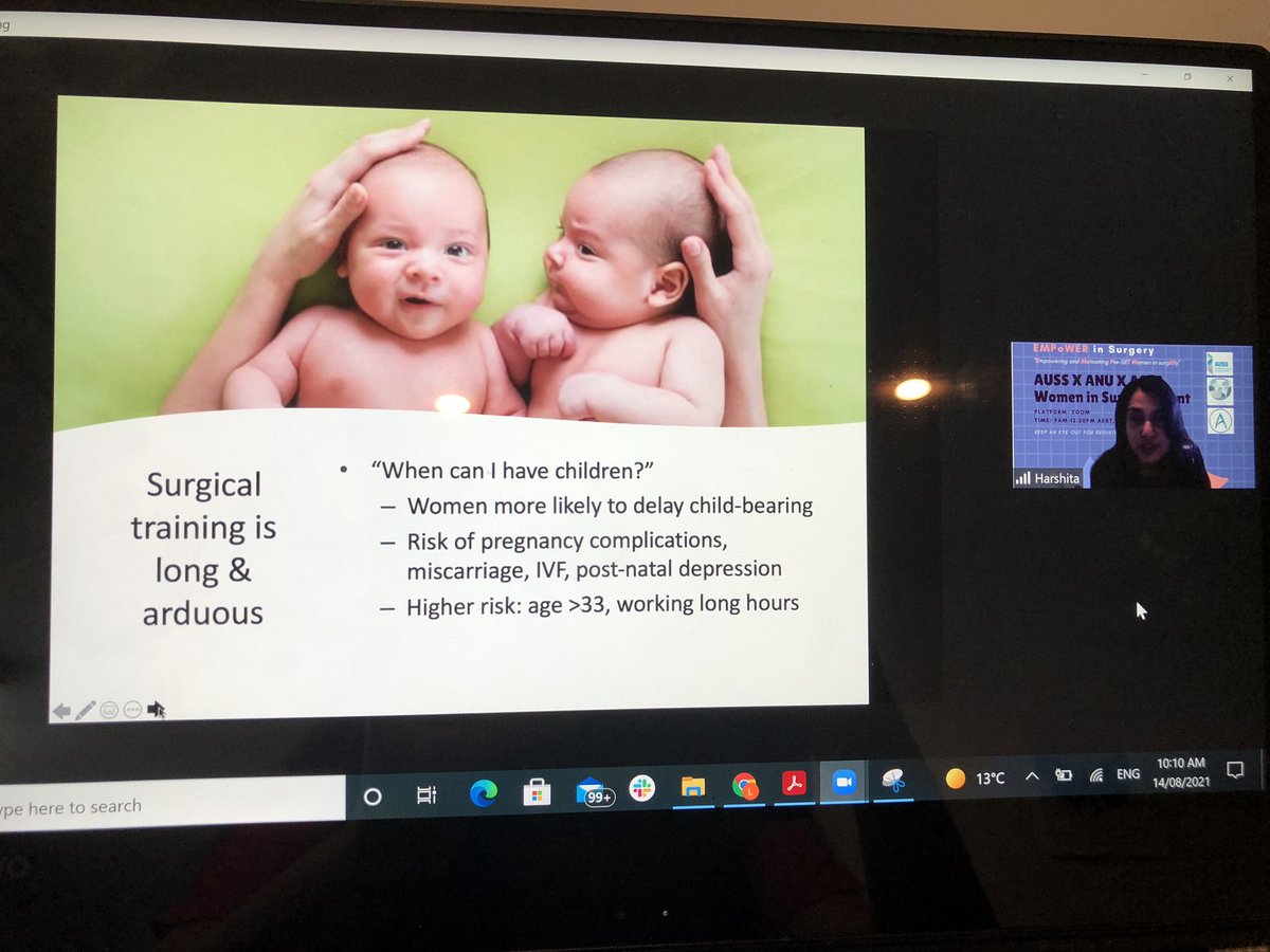 Family and Surgery are not mutually exclusive! Thank you A/Prof Pant for highlighting ways to break these barriers and the importance of culture change #EMPoWERinSurgery <a href="/AdelaideAuss/">Adelaide University Surgical Society (AUSS)</a> <a href="/anzsurgsocs/">Australasian Students' Surgical Association (ASSA)</a>