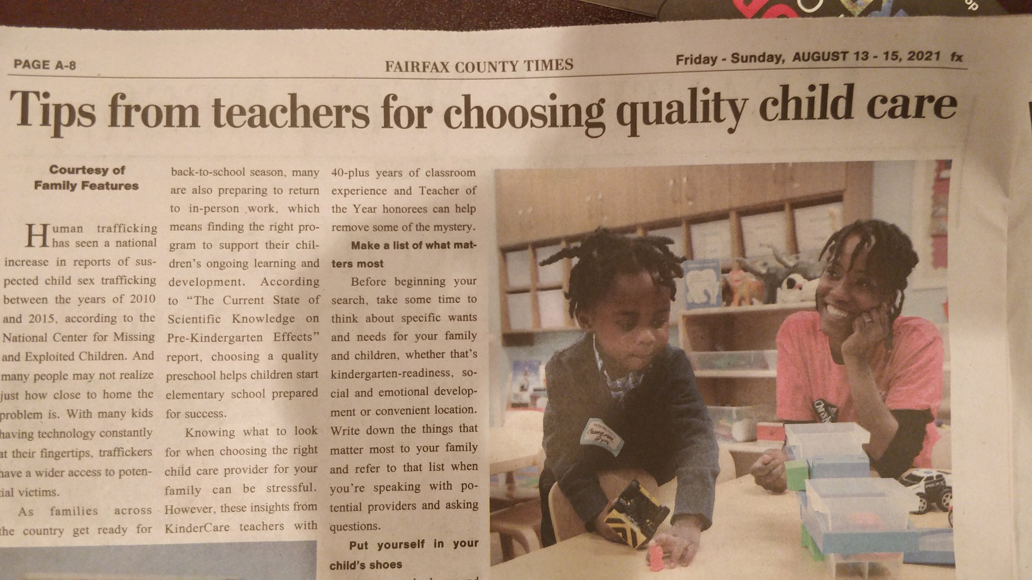 Alexey Shiklomanov A Mismatched Copy Paste In My Local Newspaper Resulted In This Article About Daycare Recommendation Beginning With A Warning About Child Trafficking T Co Or0ifk1i0o Twitter