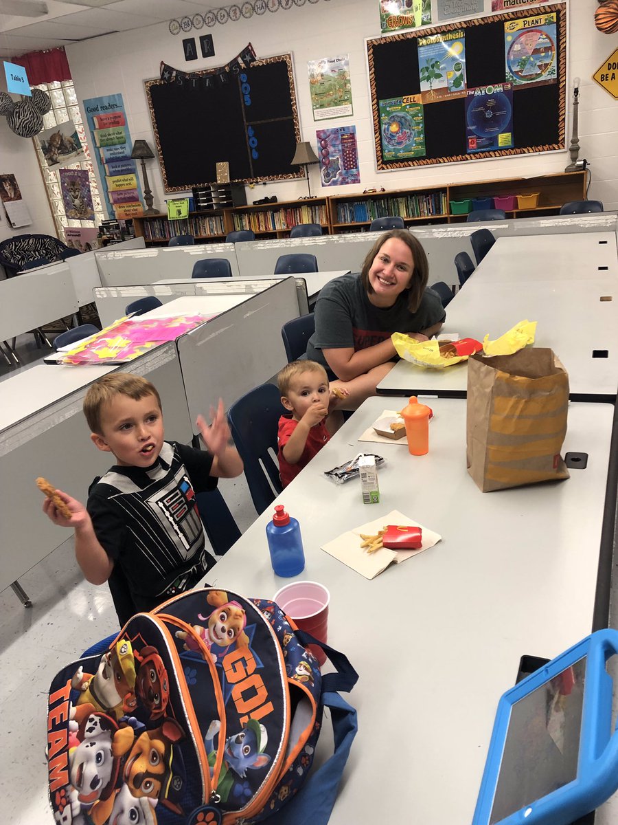 KelseyOrson's tweet photo. I had some helpers today to help get my classroom ready! I hope these boys realize this is their future every August ๐ #wcedchat #WCMiddles https://t.co/wQLaLCfN1L