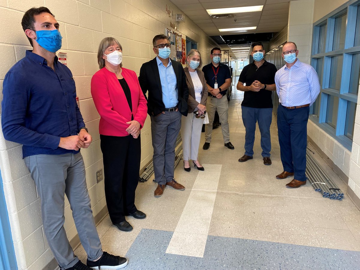 I had a wonderful tour of Discovery Trail Public School in #Maple yesterday to see the renovations and upgrades which is part of the $525.5 million the federal government invested to protect students and staff in #Ontario schools from COVID-19.