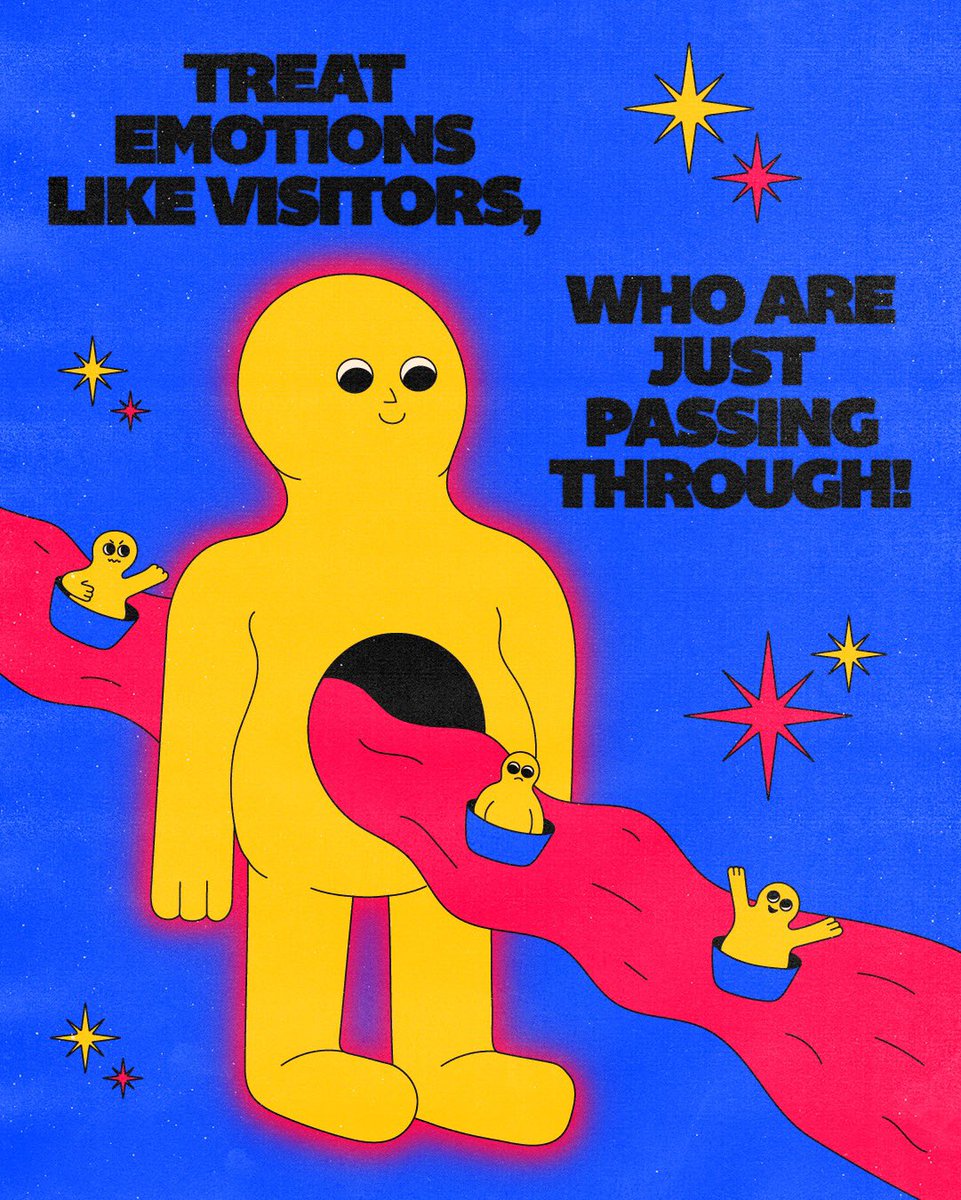 Treat emotions like visitors, who are just passing through 🥰