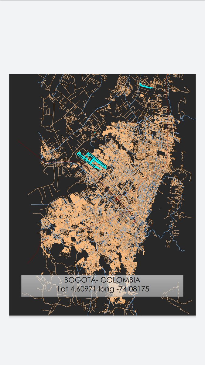 julianlavila's tweet photo. I made this map of # Bogotá in #rstats as an example of how beautiful cities can be. I follow the code of ggplot2tor https://t.co/yj6ax9Smp8 https://t.co/IoO45f7zTe