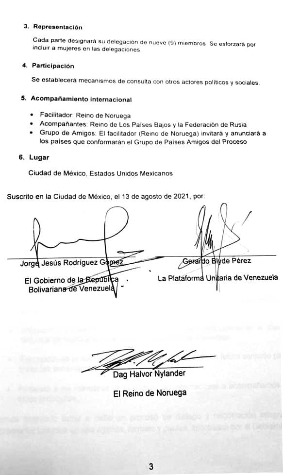 NicolasMaduro's tweet photo. Saludamos la firma del Memorándum de entendimiento alcanzado entre el Gobierno de la República Bolivariana de Venezuela y la Plataforma Unitaria de la Oposición. Agradecemos a México y Noruega, sus esfuerzos por la Paz del pueblo venezolano #LoLogramosEnMéxico https://t.co/wjsCkP7Crs