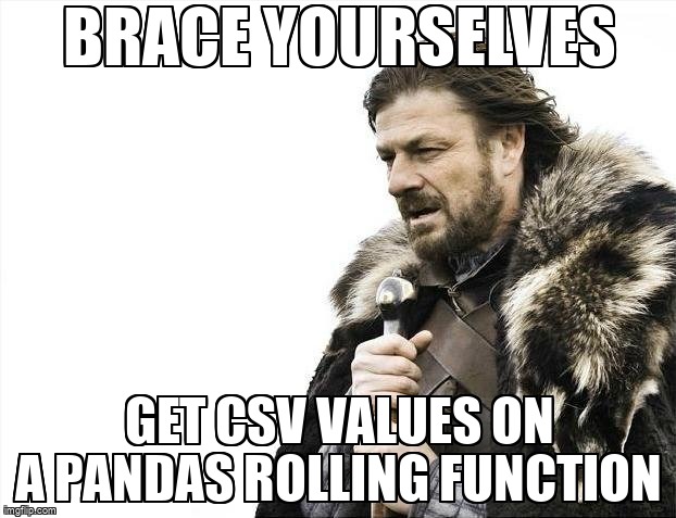 overflow_meme's tweet image. Get CSV values on a pandas rolling function stackoverflow.com/questions/6877… #rollingcomputation #pandas #python