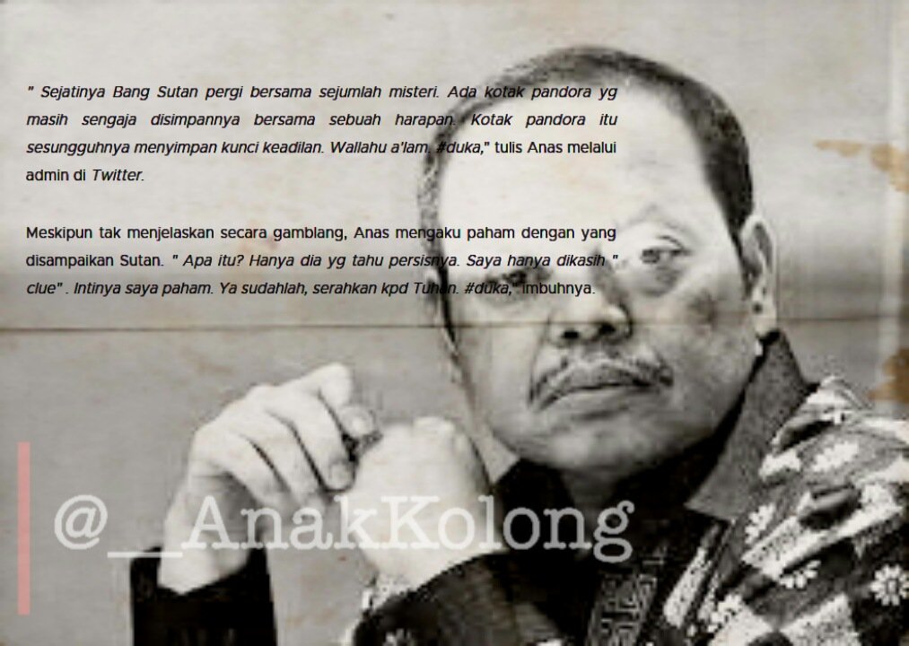 ITU BELUM TERMASUK "CLUE" KOTAK PANDORA | yang dititipkan Alm. Sutan Bhatoegana pada Anas Urbaningrum, disatu kesempatan.
.
.
.
| 2