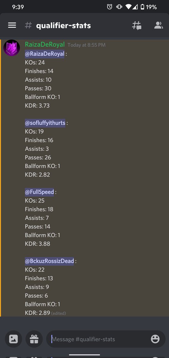 HeatSeekaz's tweet photo. Our Qualifiers for our in house Duo Squad Tournament is underway! Here are the stats of some of our members 🙌🏼 #KnockoutCity #esports #tournament #competitive #ranked #gaming #dodgeball #dodgebrawl https://t.co/OllxqUo3ai