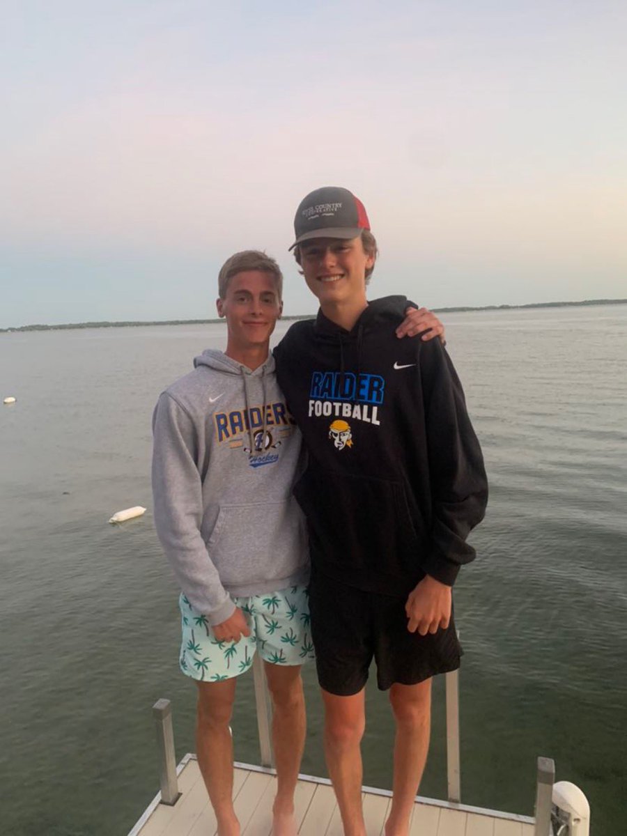 Introducing your new faces of the 2021-22 school year… Jake Harris &amp; Caleb Kimmes💙💛 #raidernation