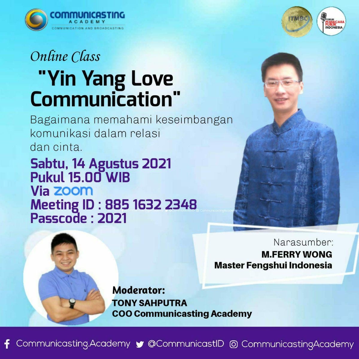 Communicasting_'s tweet photo. Online Class sore ini. Yuuk merapat 😊 https://t.co/vaRZ9pZsg6