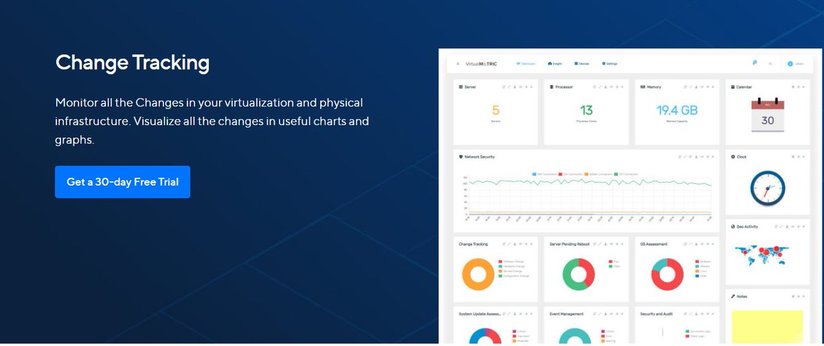 VirtualMetric's tweet image. #VirtualMetric offers you an advanced #ChangeTracking and Management functionality for easy change control. Audit all the changes in your infrastructure within seconds. Keep a full track of every single change and who made it. 

Learn more: bit.ly/37n7kzv