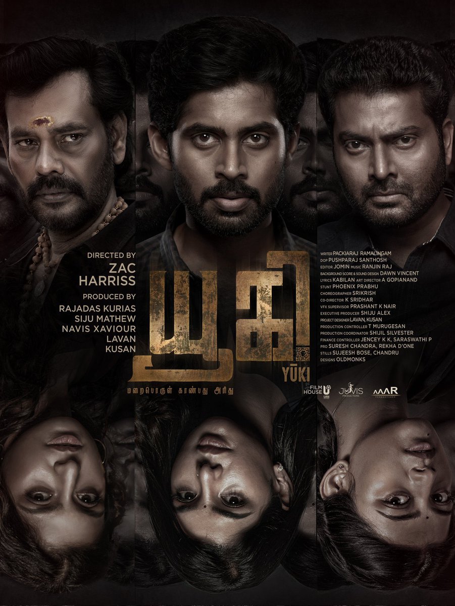 sri50's tweet photo. A Tamil-Malayalam bilingual thriller titled #YUKI featuring @am_kathir, @itsNarain & @natty_nataraj (Tamil version) & #JojuGeorge & #Sharafuddin coming in for Malayalam version along with #Narain. Directed by @ZacHarriss https://t.co/zx28IWSJUd