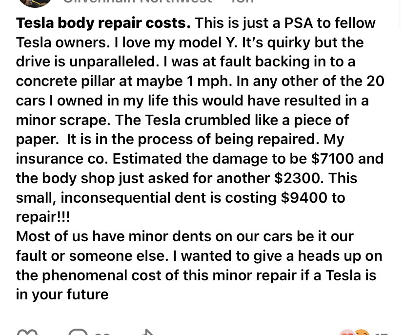 JohnnyDenz's tweet photo. ⁦@Tesla⁩ May want to toughen up buttercup, you’re getting a bad rap around SoCal. ⁦@elonmusk⁩ https://t.co/zCRhf4QynJ