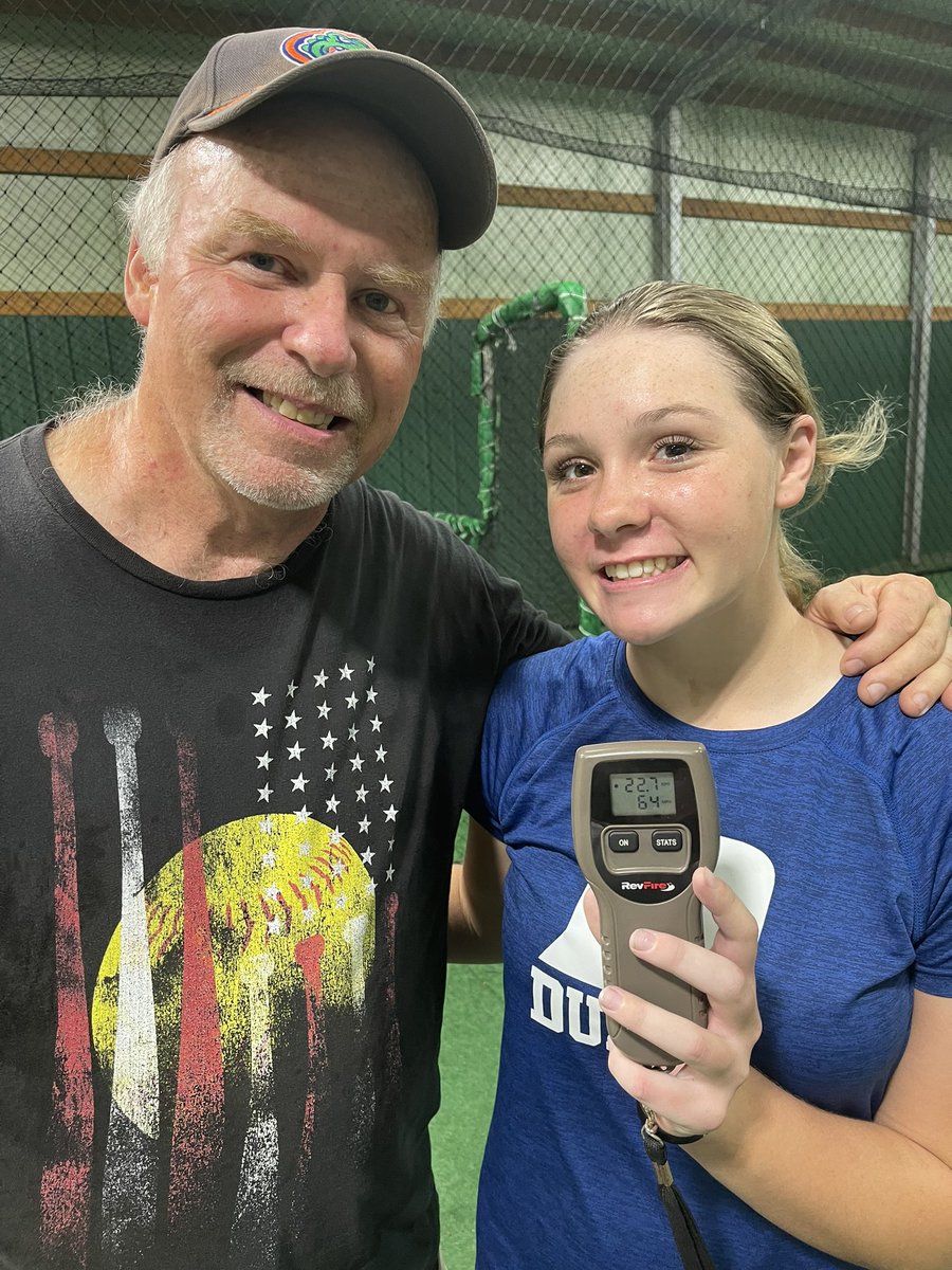 KyleighStonero1's tweet photo. New high tonight in my lesson. #64MPH. 
Good spin rate of 22.7. I worked on a new pitch tonight (Drop Curve) practice will make it better ! 
@CoachPetteys_ @ncintensityjjw @intensitykod @CoachNORTUNCW @DrDotShortstop @CoachPatrick_ @CoachDStenger @Coach_Ricketts @Coach_LaPorte https://t.co/pPn6tQI70Z