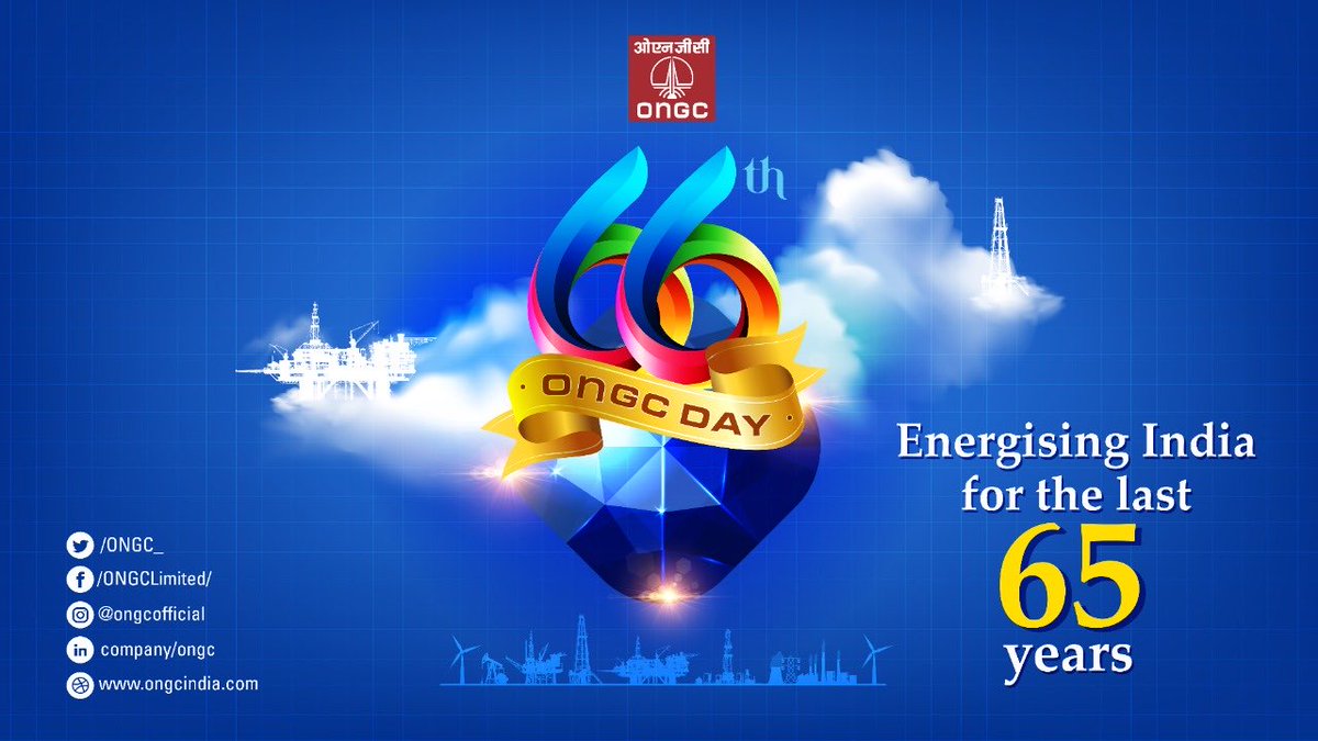 ONGC_'s tweet photo. Join #ONGC in celebrating its 65 year journey to Blue Sapphire Anniversary, enriched by numerous accomplishments for national Energy Security, taking oil exploration to all corners of India, emerging as #Energy of India. @HardeepSPuri @PetroleumMin ⁦@Rameswar_Teli⁩ https://t.co/1c6WhMNQbj