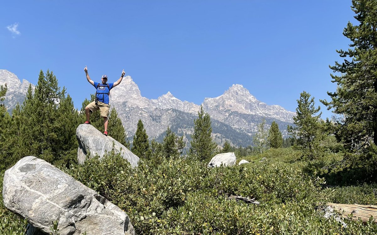 HolzbauerMark's tweet photo. Another amazing day in the Tetons!  Pics of Luke, Landon, and myself on our 3.5 mile hike to Taggert Lake. https://t.co/voZCpx1H9i